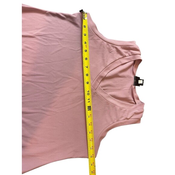 VTG Bmoss Pink Sleeveless V-neck Floral Embroidered Stretch M Top - Picture 7 of 8